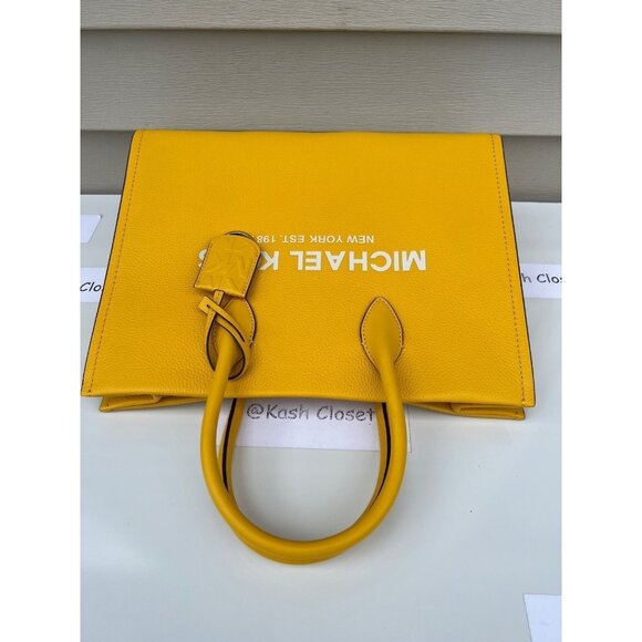 Michael Kors mirella tote bag medium pebbled leather purse bag butter - Picture 9 of 11